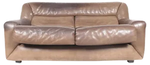 Swiss DS43 Leather Sofa from de Sede, 1980s