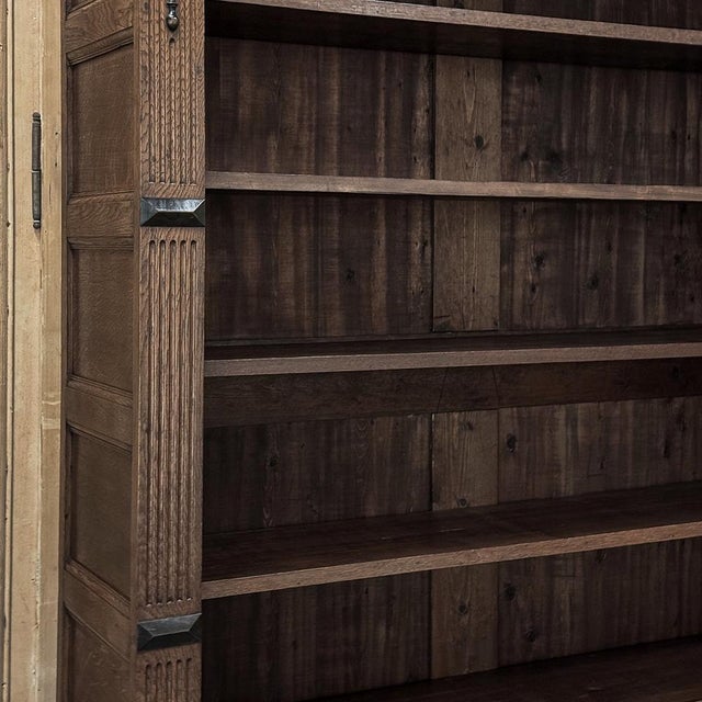 Chestnut 19th Century Dutch Renaissance Open Bookcase For Sale - Image 8 of 18