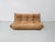 Animal Skin French 3-Seater Togo Sofa in Camel Leather attributed to Michel Ducaroy for Ligne Roset For Sale - Image 7 of 14