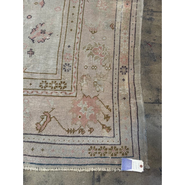 Textile Antique Turkish Oushak Rug Circa 1850 For Sale - Image 7 of 8
