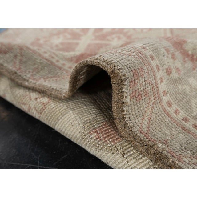 Oriental Hand Knotted Vintage Turkish Mini Rug 1'8" x 3'1" For Sale - Image 4 of 6