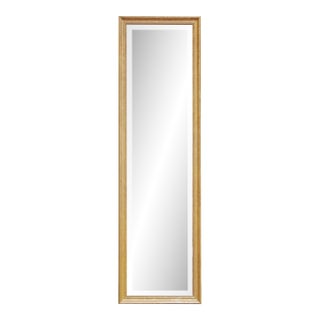 Late 20th Century French Louis XVI Style Giltwood Beveled Floor Mirror For Sale