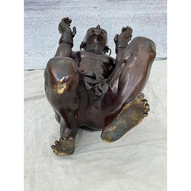 Bronze Figural Orientalist Console or Sofa Table For Sale - Image 11 of 12