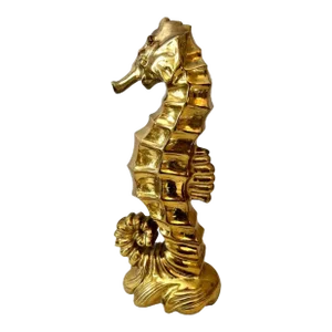 Gilt Over Bronze Seahorse Door Stop or Sculpture
