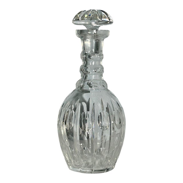 Vintage Traditional Style Cut Crystal Decanter W/Stopper For Sale