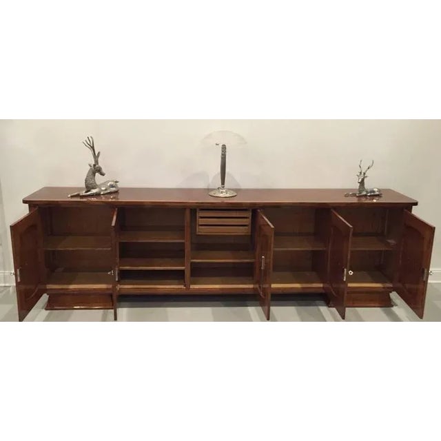 1930s French Art Deco Five-Door Buffet With Silver Plaques For Sale - Image 5 of 9