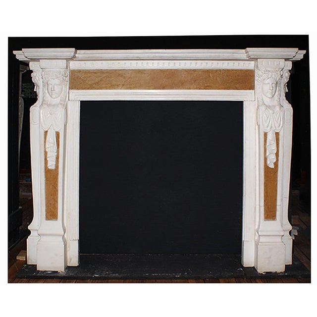 Stone Antique Marble Mantel English Georgian Style For Sale - Image 7 of 7