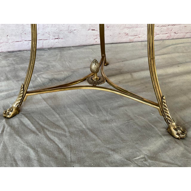 Louis XVI Style Neoclassic Gilt Bronze Black Marble Top Gueridon For Sale In Tampa - Image 6 of 14