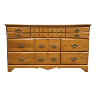 Sprague & Carleton Solid Hard Rock Maple Colonial Early American 58" Triple Dresser 210-B130 601-8 For Sale