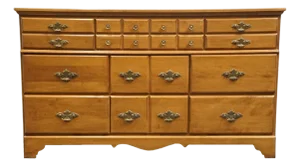 Sprague & Carleton Solid Hard Rock Maple Colonial Early American 58" Triple Dresser 210-B130 601-8