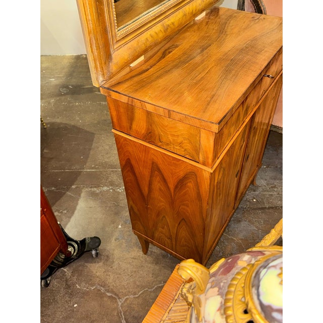 19th Century 19th C. German Biedermeier Walnut Side Cabinet For Sale - Image 5 of 7