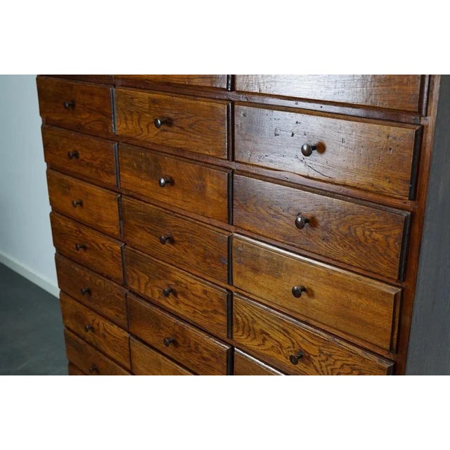 Antique French Early 20th Century Oak Apothecary Cabinet For Sale - Image 4 of 18