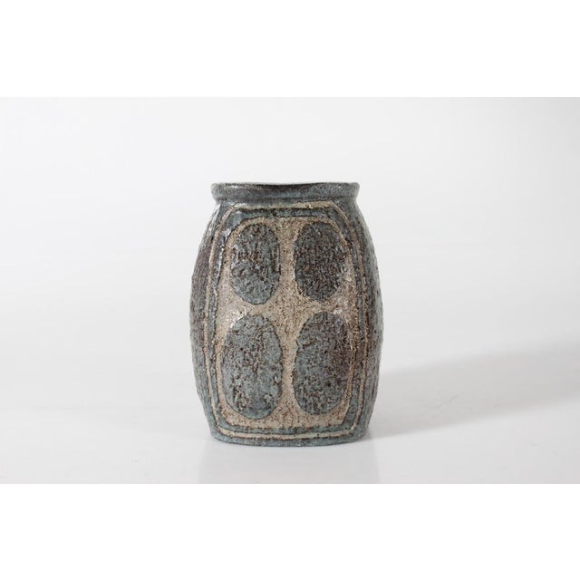 Rustic mid-century Danish vase by Fridtjof Sejersen for Sejer Studio Ceramic. It´s made in the 1960's at his own studio...