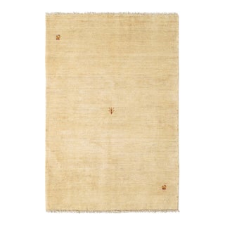 Vintage Persian Hand-Knotted Gabbeh Rug 3'9" X 5'7" For Sale