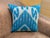 Textile 1990s Handmade Silk Ikat Square Pillow Cover For Sale - Image 7 of 11