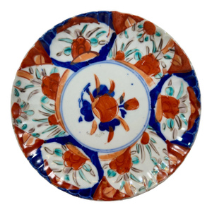 Antique Porcelain Imari Plate Adorned With Vibrant Floral Motifs From Japan - Circa 1900