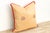 Abstract Shahi Saffron Gold Zardozi Silk Pillow, Peacock Motif For Sale - Image 3 of 6