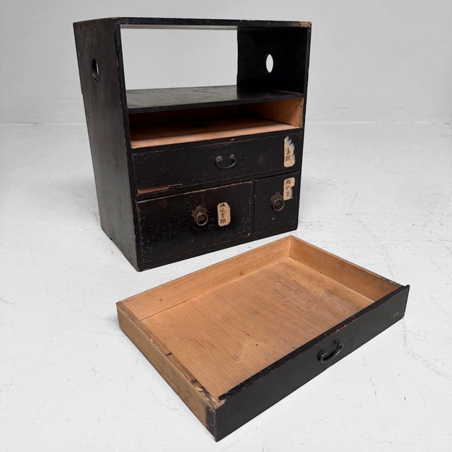 Vintage Japanese Desk Cabinet, 1920 For Sale - Image 9 of 12