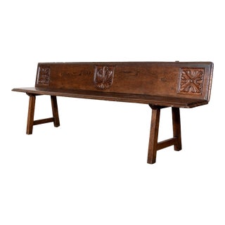 Antique Rustic Foliate Bench For Sale