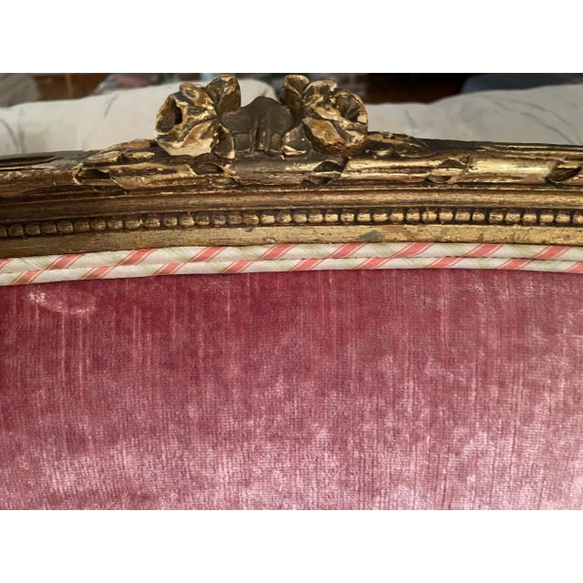 Wood Late 19th Century French Giltwood Settee For Sale - Image 7 of 11