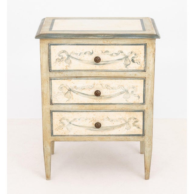 Late 20th Century Venetian Style Painted Bedside Tables, Pair For Sale - Image 5 of 9