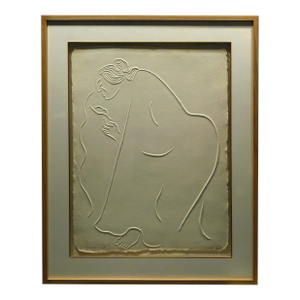 R.C.Gorman "Untitled" Paper Cast Hand Signed Proof # Framed Art Limited Edition