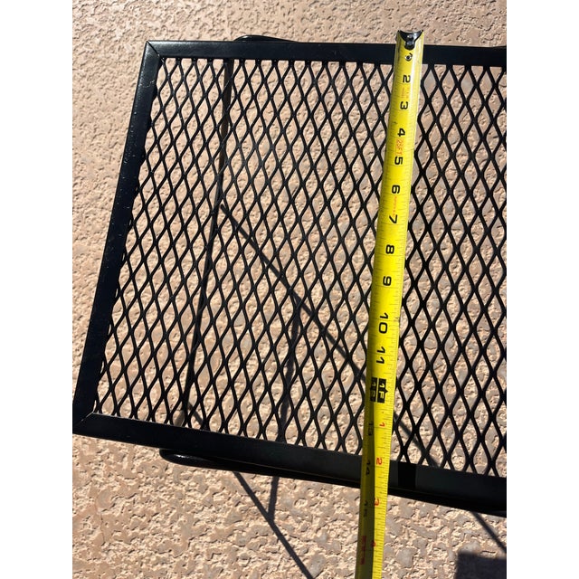 Mid-Century Modern Vintage Wrought Iron Mid-Century Modern End Table For Sale - Image 3 of 8