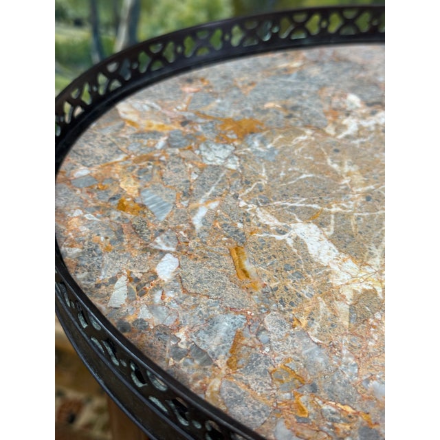 Brown Louis XV Style Walnut Wood Lamp Table For Sale - Image 8 of 12