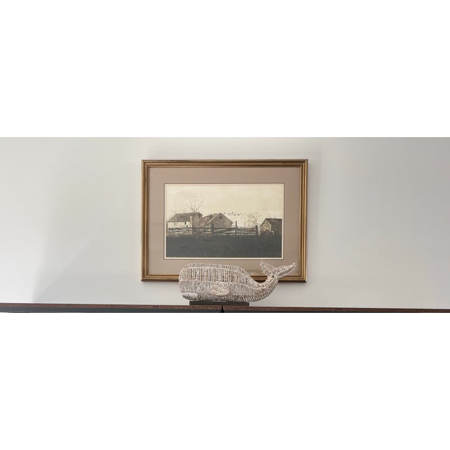 Wood 1970s Woven Rope and Wire Maine Atlantic Whale Sculpture For Sale - Image 7 of 7