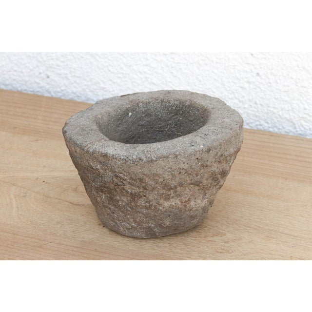 Primitive Stone Mortar Bowl For Sale - Image 4 of 7