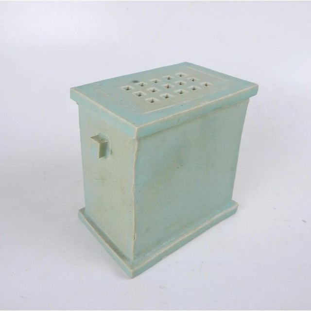 Contemporary Mary Fischer Celedon Pottery Vase For Sale In Seattle - Image 6 of 6