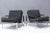 Mid 20th Century Milo Baughman Chrome Frame Lounge Chairs in Deep Charcoal Velvet, Attributed For Sale - Image 12 of 13