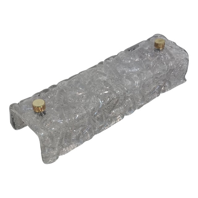 Ice Glass Wall Lamp by Carl Fagerlund for Orrefors, 1960s For Sale