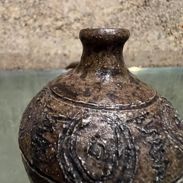 1960s Rich Textured Weed Pot Bud Vase Modern California For Sale In San Diego - Image 6 of 6
