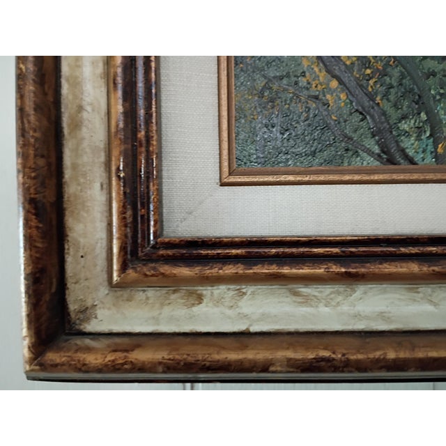 Paint Mid 20th Century Original Oil Painting Signed by Artist T. Dennis, Framed For Sale - Image 7 of 12