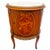 Louis XVI Style Round Gueridon Commode Tables With Carrara Marble & Floral Marquetry - A Pair For Sale - Image 4 of 18