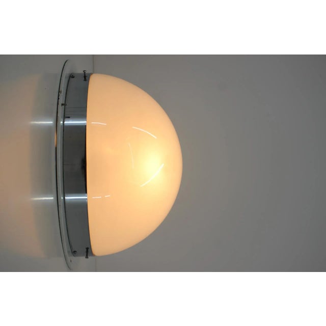 Bauhaus Large Bauhaus Chrome Ceiling Lamp from ESC Zukov, 1940s For Sale - Image 3 of 8