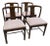Four Dining Chairs W Purple Fabric For Sale
