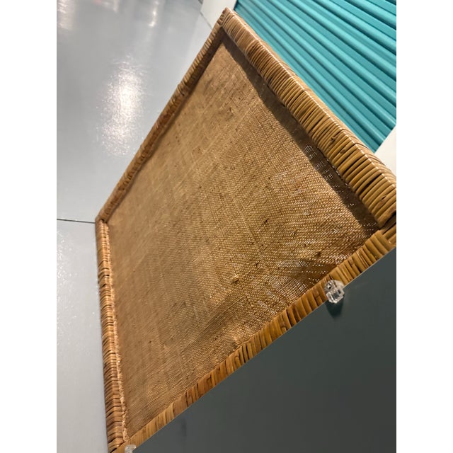 Shabby Chic Mid Century Rattan Sunburst Mirror 8 Feet Tall For Sale - Image 3 of 7