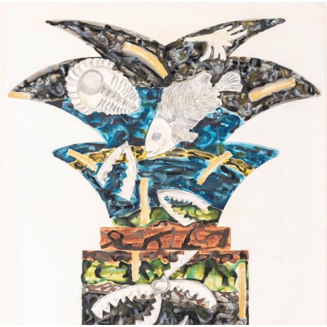 Ned Smyth "Fossils: Tree of Life" Mixed Media For Sale - Image 4 of 10