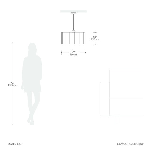 Scallop Pendant Light - Modern Satin Nickel Steel, Drum White Linen Shade, Dimmable, Led Bulb, Ideal for Dining Rooms For Sale In Los Angeles - Image 6 of 6