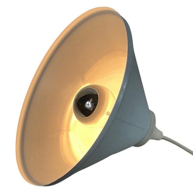 Mid-Century Modern Scandinavian Pendant Light in Baby Blue Enameld Steel, 1970s For Sale - Image 4 of 6
