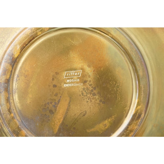 Mid-Century Mosaic Bowl or Wall Plate by R. Zimmermann for Ritter, 1950s For Sale - Image 9 of 10