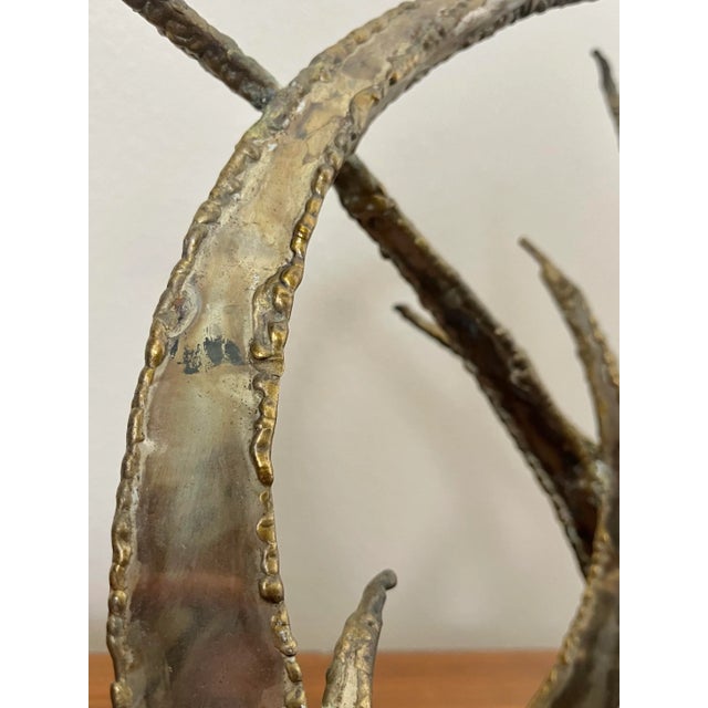 Silver Brutalist Mid Century Mixed Metal Orb Sculpture | by Monk 1975 For Sale - Image 8 of 11