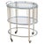 Mid-Century Modern Bar Cart Silver Plate Oval For Sale In Los Angeles - Image 6 of 18