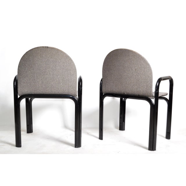 Black Gae Aulenti for Knoll International Armchairs Mid-Century Modern 1975 - Pair For Sale - Image 8 of 13