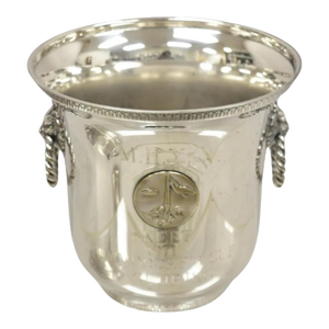 Mid 20th Century 1971 Vintage English Regency Lion Head Champagne Chiller Ice Bucket, Skeet Award