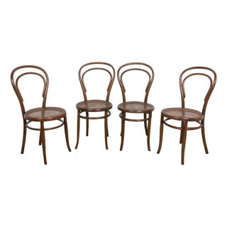 No. 14 Chairs by Michael Thonet for Josef Hoffmann, 1900s, Set of 4 For Sale