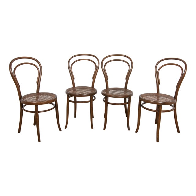 No. 14 Chairs by Michael Thonet for Josef Hoffmann, 1900s, Set of 4 For Sale