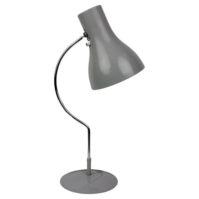 Gray Mid-Century Table Lamp by Josef Hurka for Napako, 1960s For Sale - Image 8 of 8
